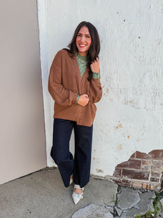 Audra Sweater-Dark Sage