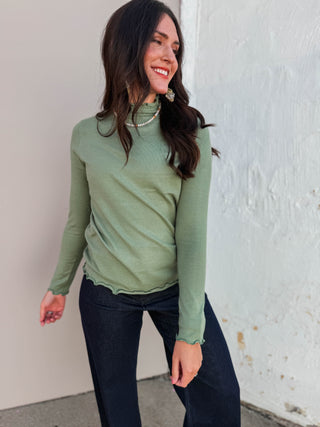 Audra Sweater-Dark Sage