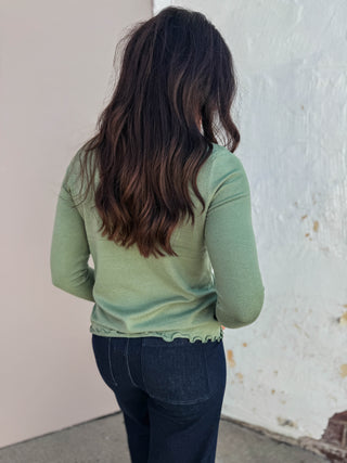Audra Sweater-Dark Sage