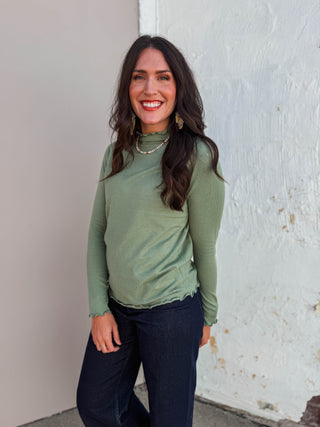 Audra Sweater-Dark Sage