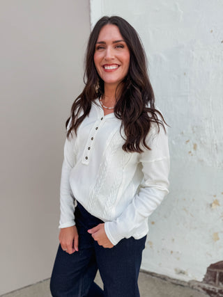 Janelle Knit Henley Top