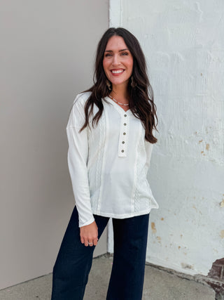 Janelle Knit Henley Top