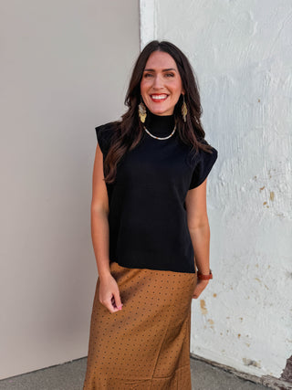 Danielle Knit Top-Black