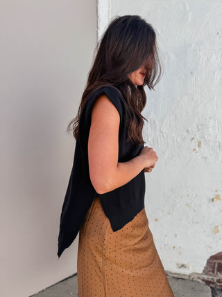 Danielle Knit Top-Black