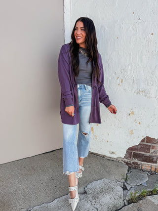 Jamie Hooded Jacket-Purple