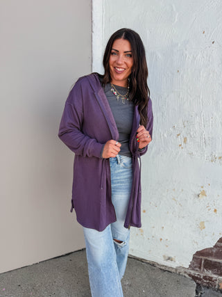 Jamie Hooded Jacket-Purple