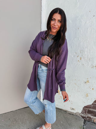 Jamie Hooded Jacket-Purple
