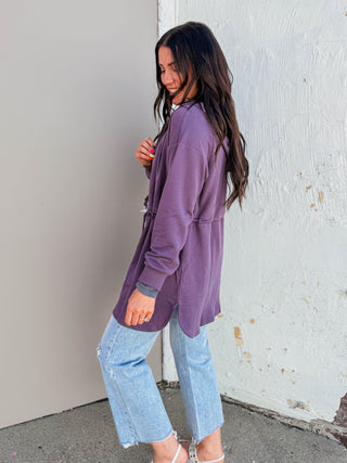 Jamie Hooded Jacket-Purple