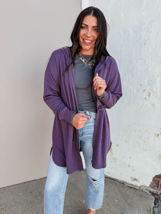 Jamie Hooded Jacket-Purple