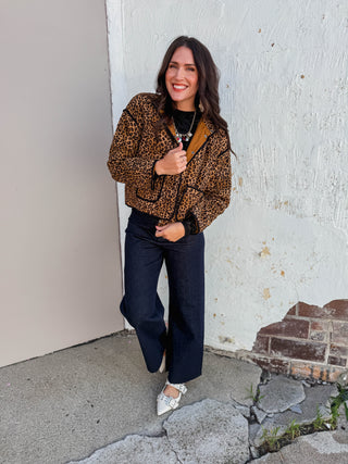 Kaila Leopard Quilted Jacket