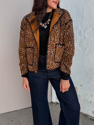 Kaila Leopard Quilted Jacket