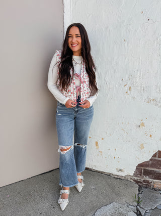 Mae Floral Quilted Vest