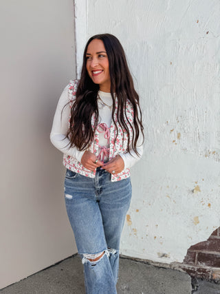 Mae Floral Quilted Vest