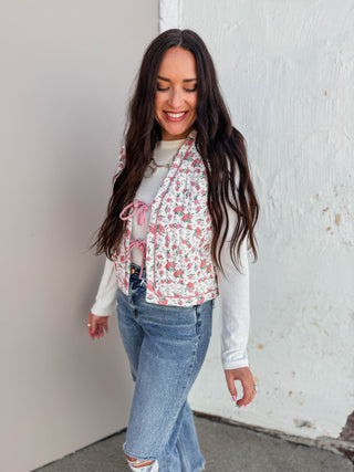 Mae Floral Quilted Vest