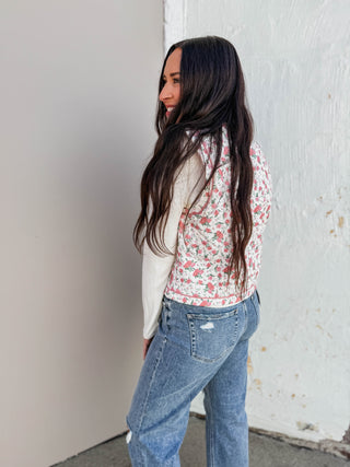 Mae Floral Quilted Vest