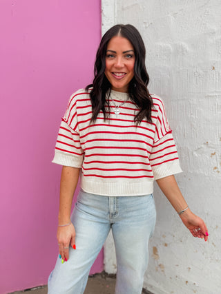 Lexa Striped Knit Top