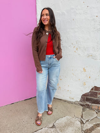 Cool Girl Striped Tank-Red