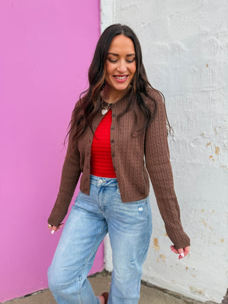 Amelia Cable Knit Cardigan