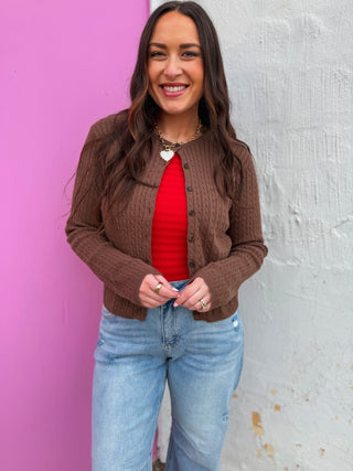 Amelia Cable Knit Cardigan