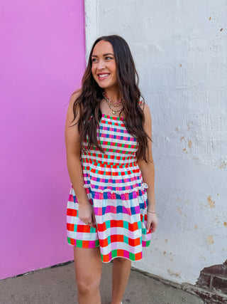 Rainbow Rush Mini Dress