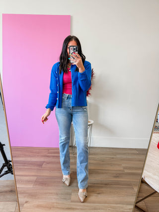 Hannah High Rise Straight Leg Denim