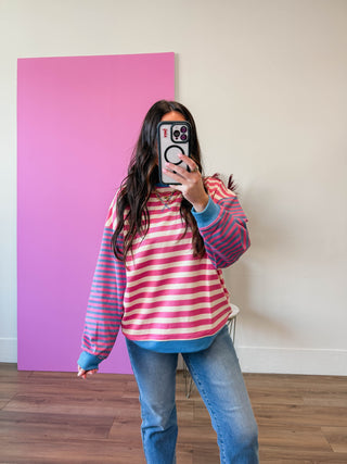 Cozy Crush Striped Pullover