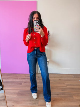 Sweet Comfort Cardigan-Poppy