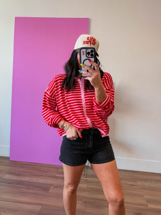 Marlie High Rise Denim Shorts-Washed Black