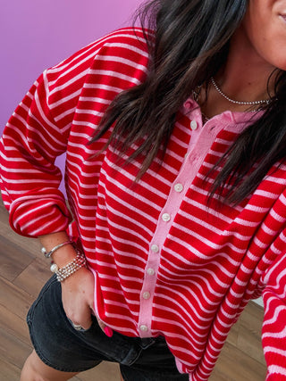 Sweet Talk Striped Cardigan
