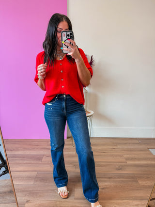 Quinn Sweater-Cherry