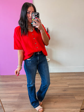 Quinn Sweater-Cherry