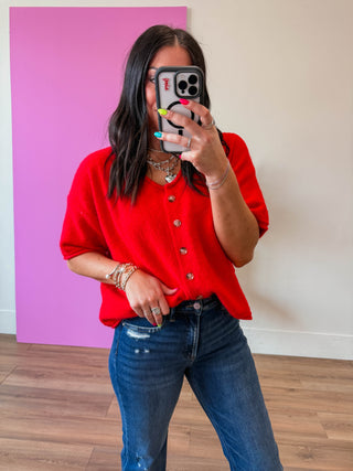 Quinn Sweater-Cherry