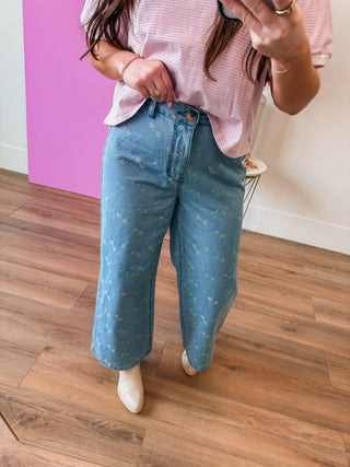 Petal Pop Denim Pants