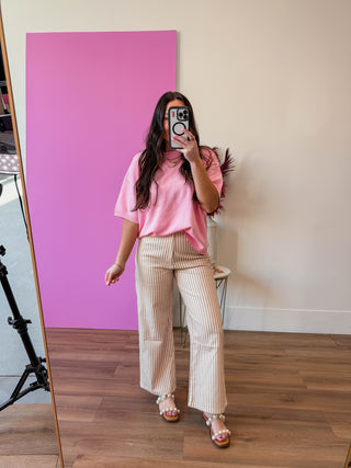 Harper Knit Top-Pink