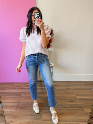 Lainey Gingham Top