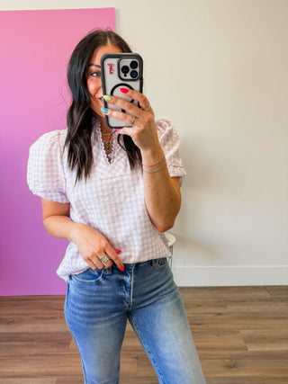 Lainey Gingham Top