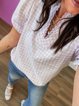 Lainey Gingham Top