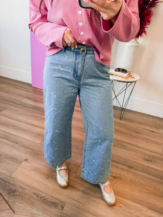 Petal Pop Denim Pants