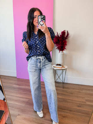 Chelsie Polka Dot Top