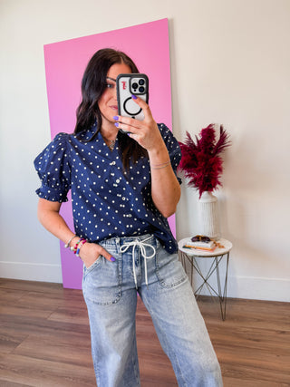 Chelsie Polka Dot Top