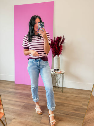 Annabel Striped Knit Top