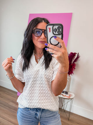 Susannah Top-Off White