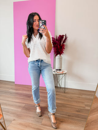 Susannah Top-Off White