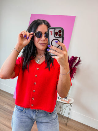 Quinn Sweater-Cherry