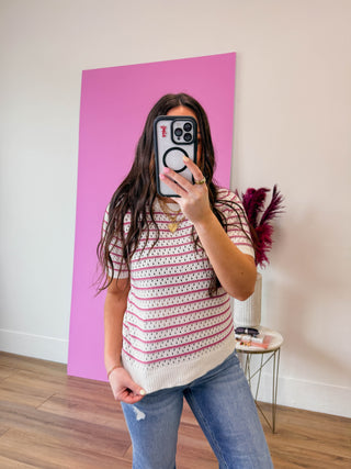 Nora Striped Knit Top