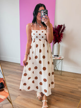 Wren Polka Dot Midi Dress