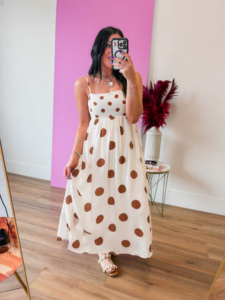 Wren Polka Dot Midi Dress