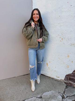 Abbey Henley Sweater-Dark Mocha