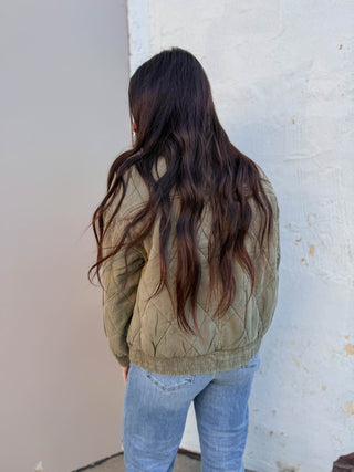 Tommy Quilted Jacket-Olive