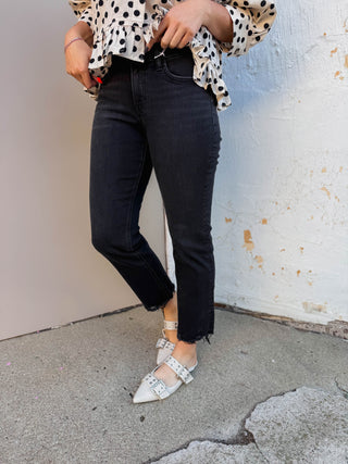 Bea Mid Rise Straight Leg Denim